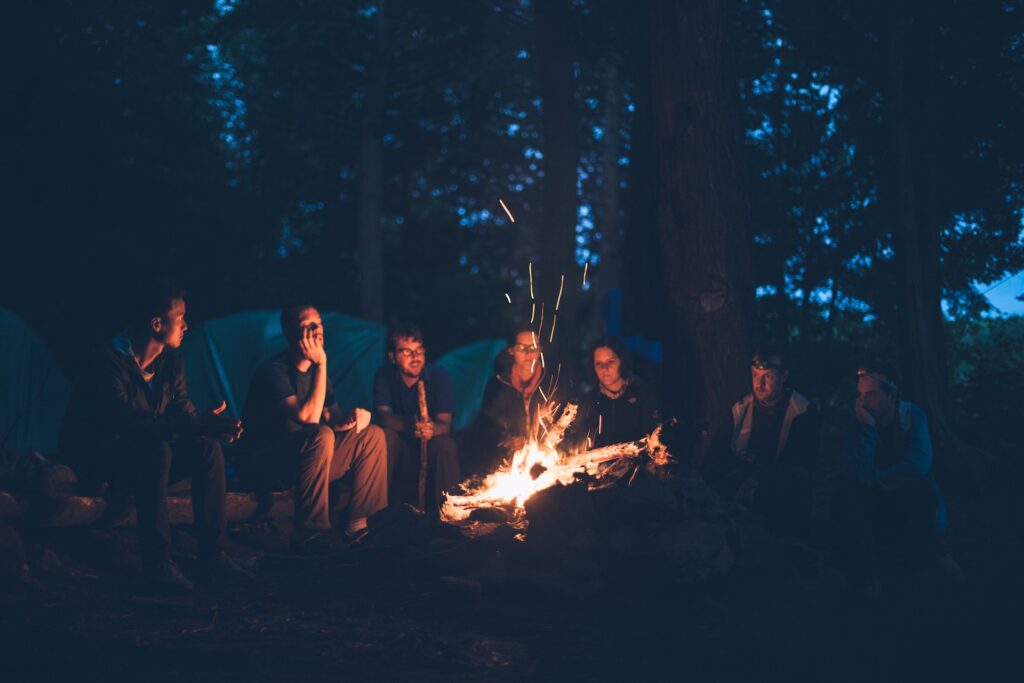 teens camping fire fall activities